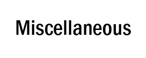 Miscellaneous
