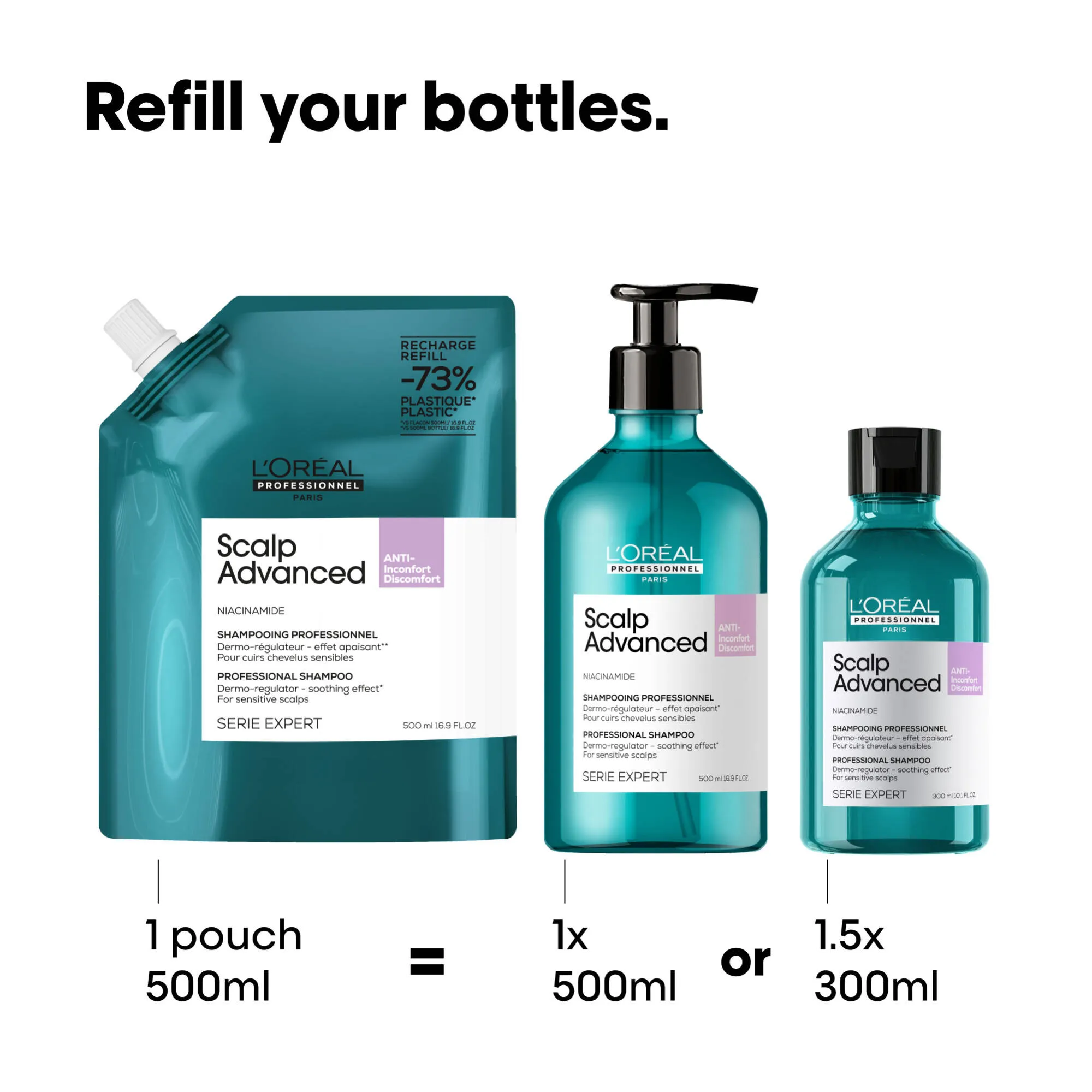 Scalp Advanced Anti-Discomfort Shampoo Refill 500mL