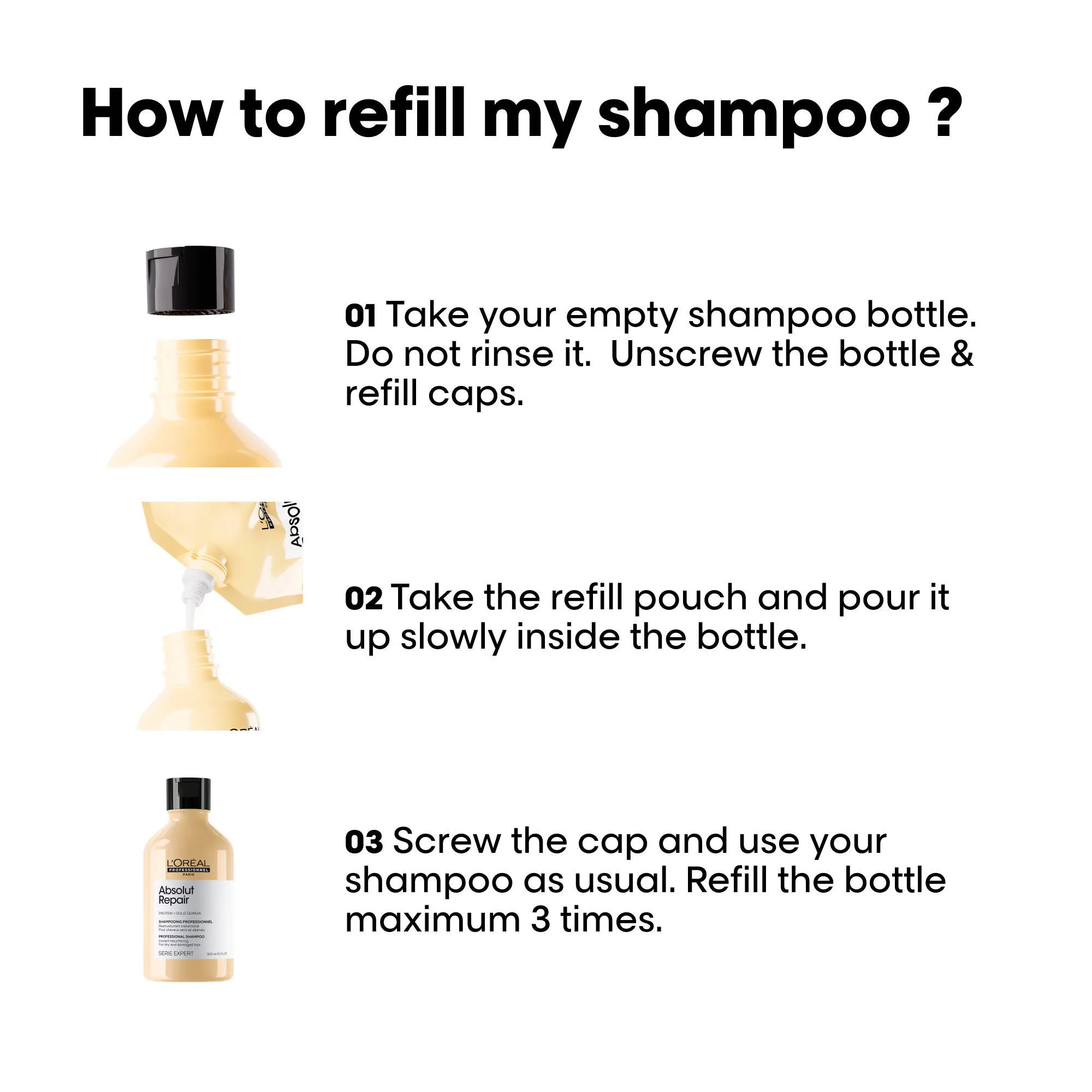 Absolut Repair Shampoo Refill 500mL