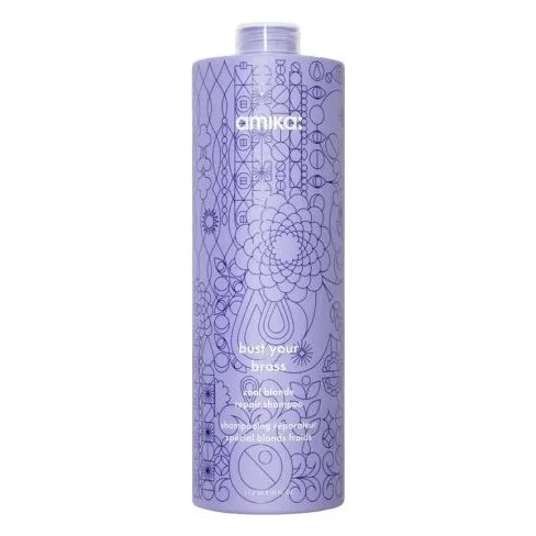 amika - Bust Your Brass - Cool Blonde Repair Shampoo - 1000ml