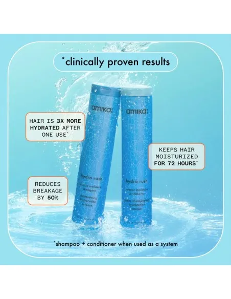 amika - Hydro Rush Intense Moisture Shampoo - 1000ml