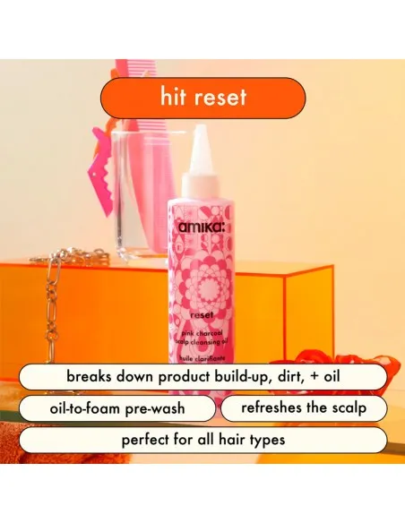 amika - Reset - Pink Charcoal Scalp Cleansing Oil - 200ml