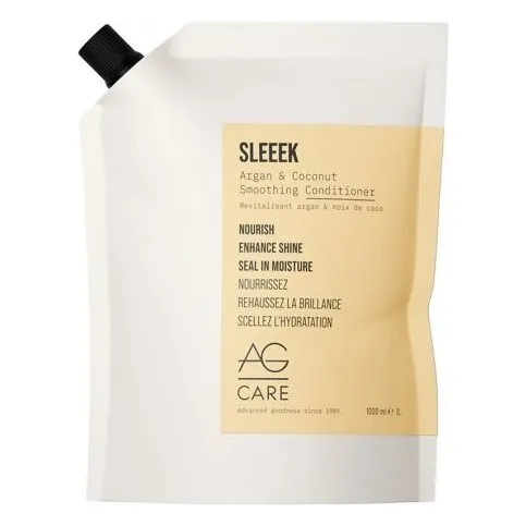 AG Care - Sleeek Argan & Coconut Smoothing Conditioner - 1000ml Refill