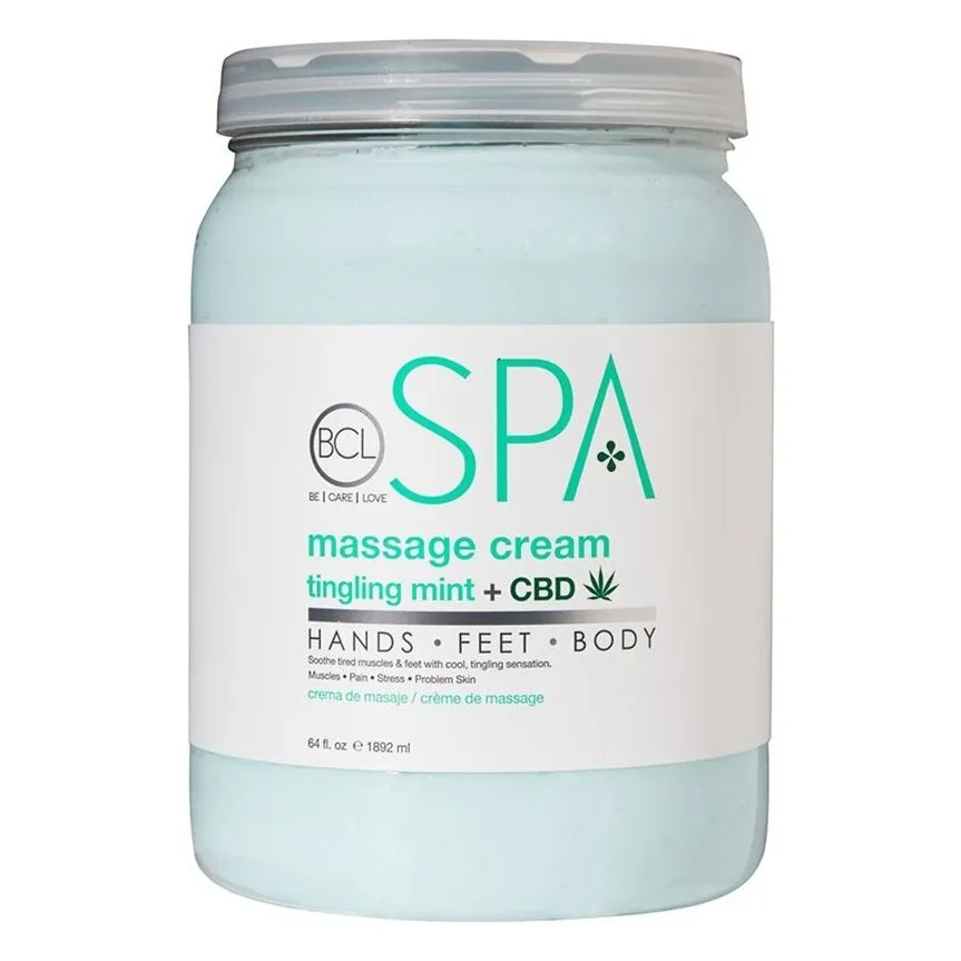 BCLspa - Tingling Mint & CBD Massage Cream - 1892ml