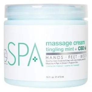BCLspa - Tingling Mint & CBD Massage Cream - 473ml