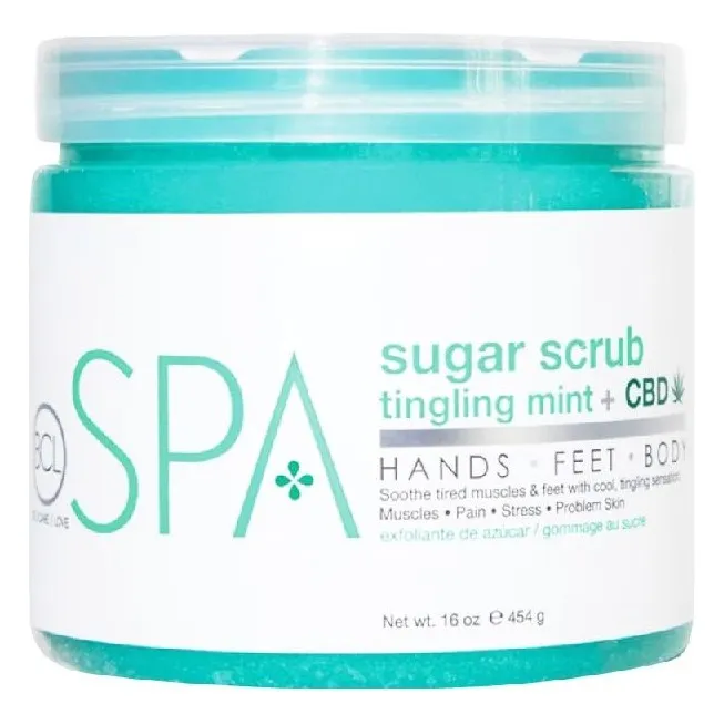 BCLspa - Tingling Mint & CBD Sugar Scrub - 454g