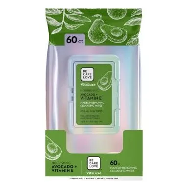 BCL Be Care Love - VitaLuxe Makeup Removing Cleansing Wipes - Nourishing Avocado + Vitamin E 60ct