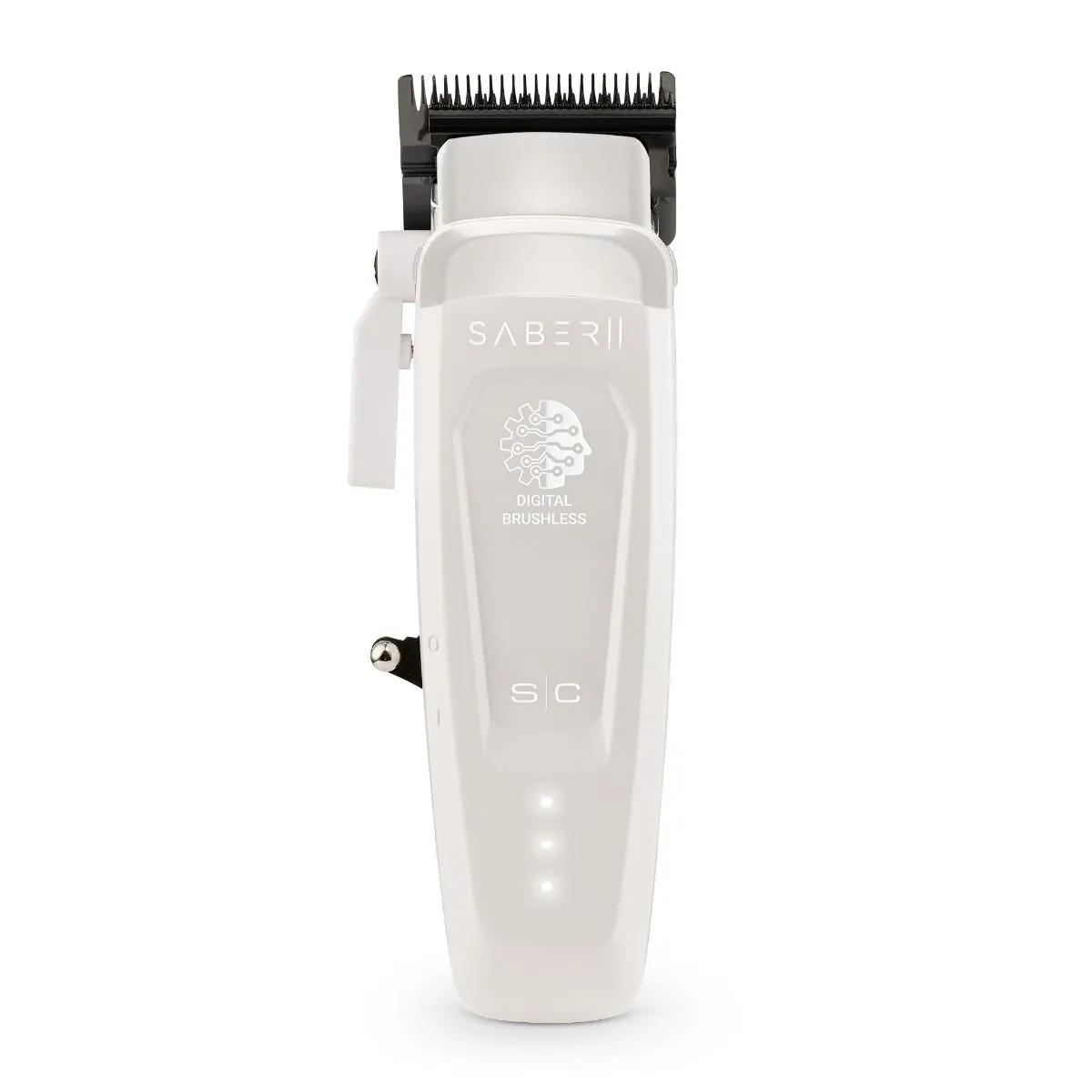 StyleCraft SABER 2 CLIPPER – PROFESSIONAL CORDLESS MODULAR HAIR CLIPPER WITH EON DIGITAL BRUSHLESS MOTOR – WHITE