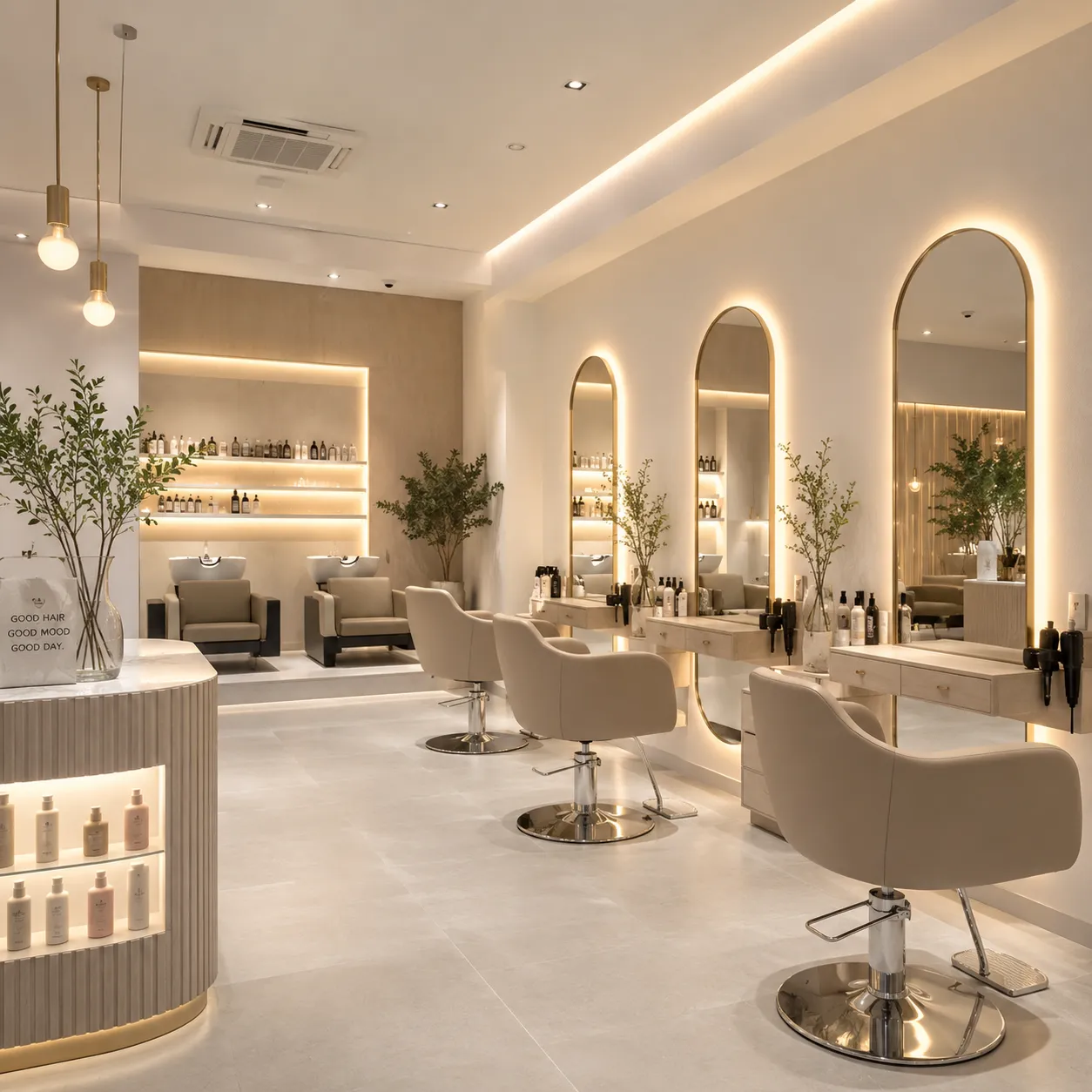Professional salon interior