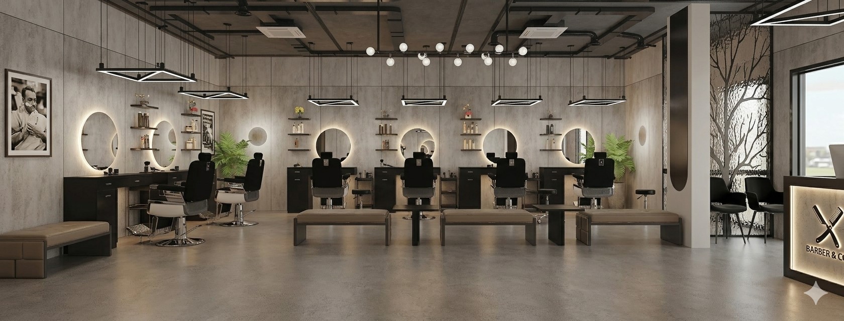 Professional salon interior